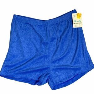 Vintage Deadstock Terry Cloth Shorts S Blue High